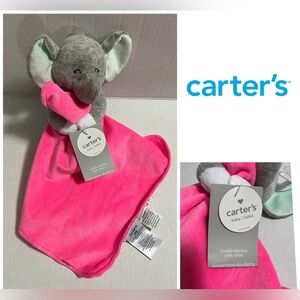 🆕CARTER’S - NWT - INFANT ELEPHANT PLUSH SNUGGLE LOVEY BLANKET